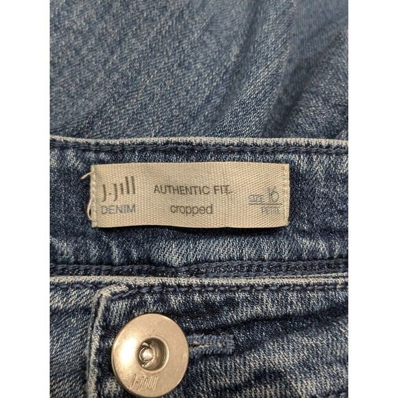 J. Jill Authentic Fit Stretch Denim Floral Embroidered Cropped Capri Jeans, 16P - Picture 14 of 14